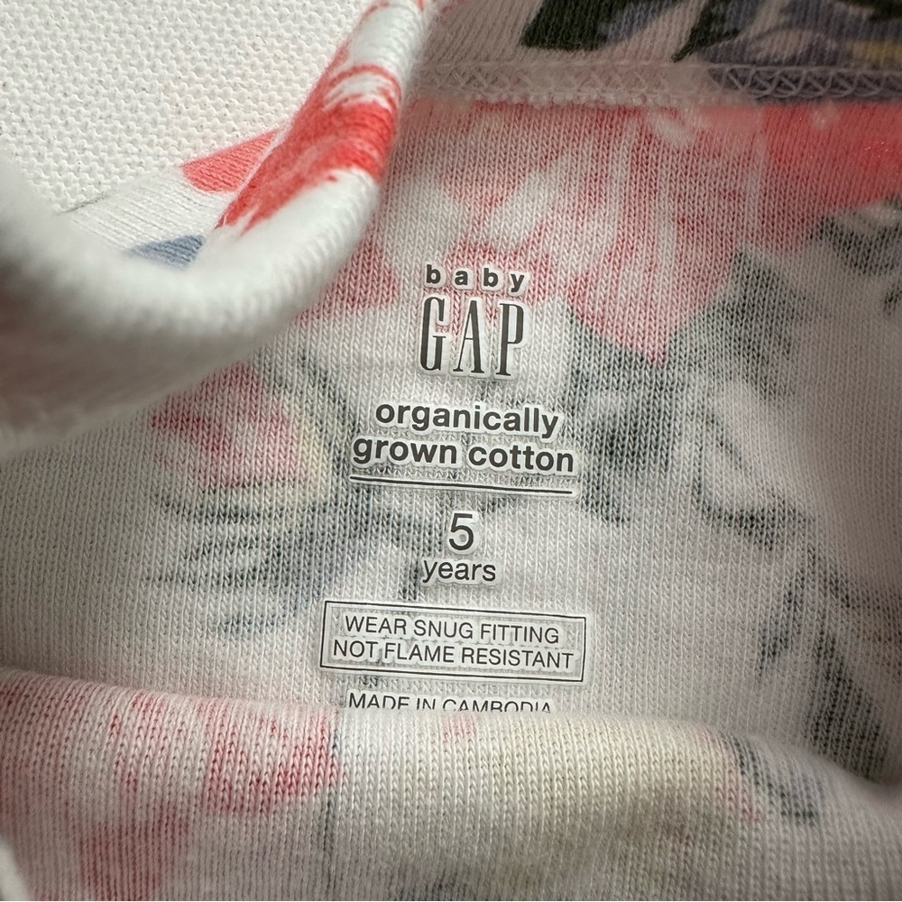 Baby Gap Girls Organic Pajama Set Size 5 Years - Picture 4 of 14